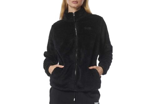 Body Action Women S Fluffy Fleece Jacket Ζακέτα Χωρίς Κουκούλα Γυναικεία (071329 BLACK-01)